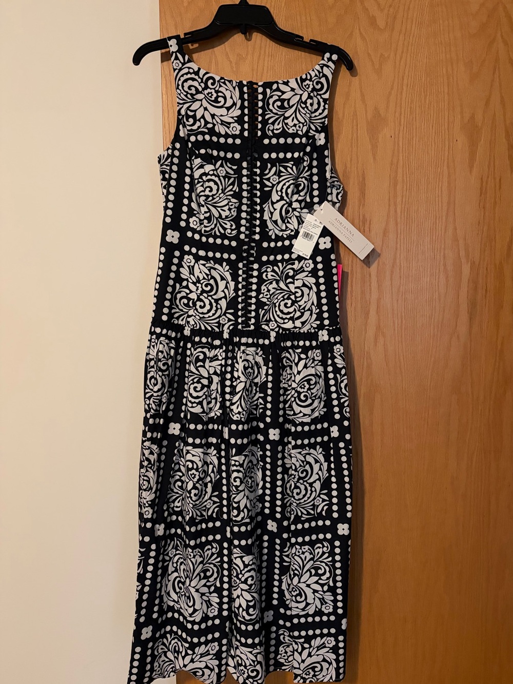 Adrianna Papell Drop Waist Midi Dress